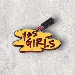 3/$18 NEW Yes Girls  Polish Enamel Pin Brooch